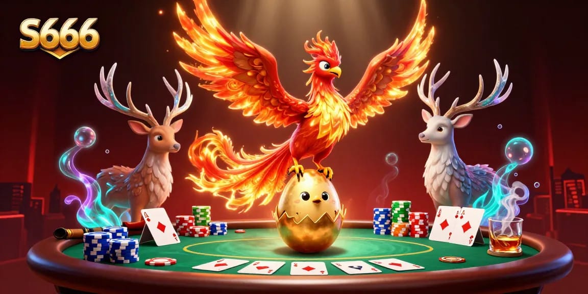 Experience the thrill of S666 with a vibrant 3D illustration of gaming excitement and winning moments.