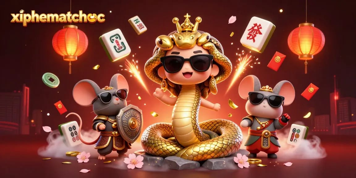 Experience the thrilling game xiphematchuoc, featuring a dynamic scene with Medusa and a warrior mouse amidst vibrant casino elements.
