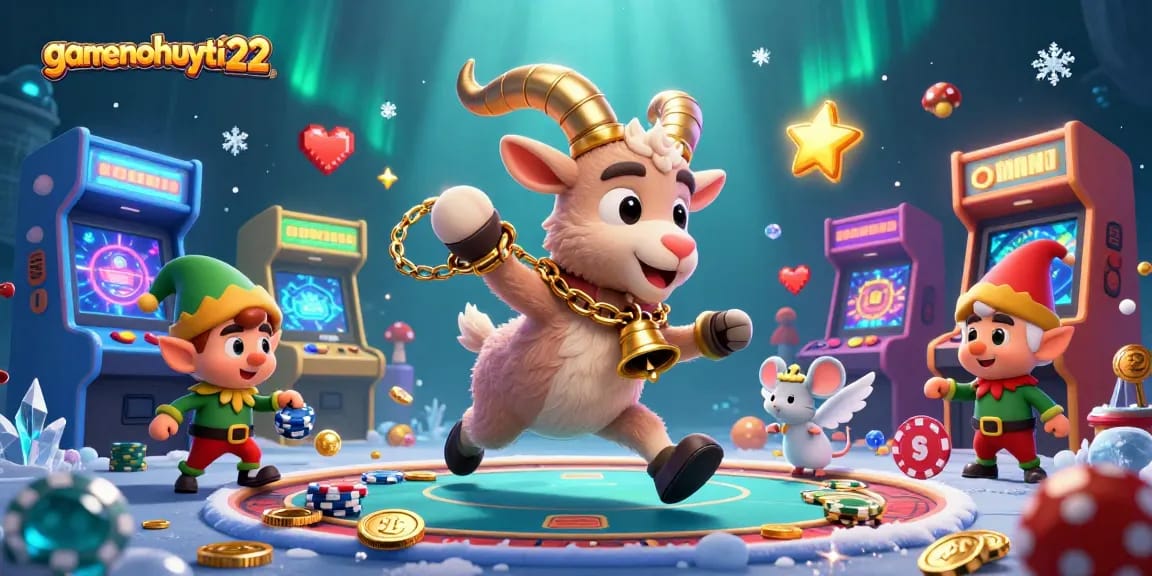 Play Pai Gow at gamenohuuytin22 with a lively casino scene featuring characters and colorful game machines.