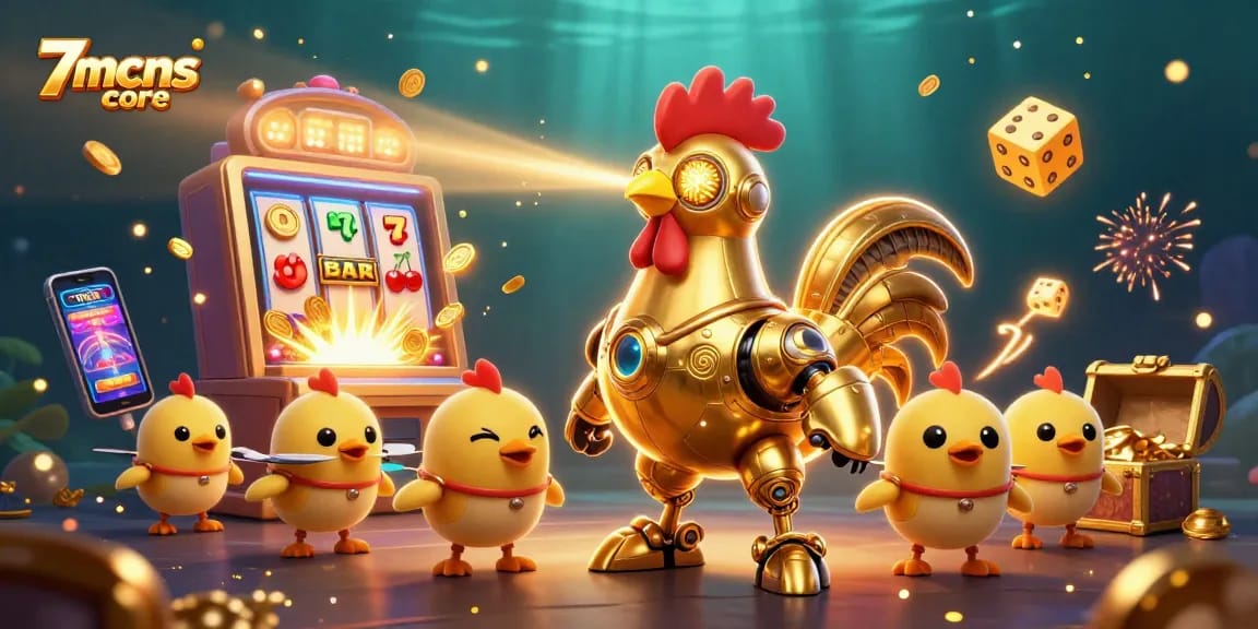 Experience thrilling wins at 7mcnscore with an exciting jackpot scene featuring vibrant casino elements.