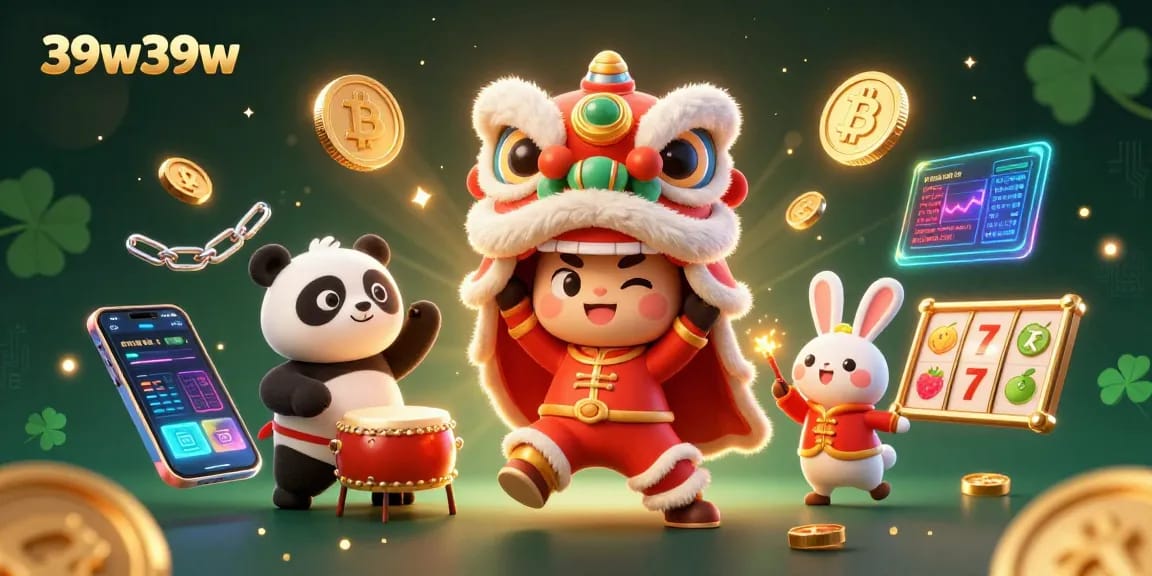 Experimente os cassino 39w39w com uma cena animada celebrando o Ano Novo Chinês e criptomoedas.