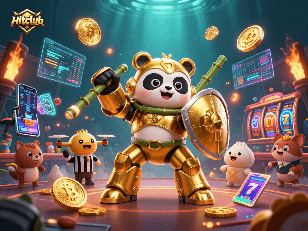 Hitclub combines excitement with strategy in this dynamic casino arena scene.