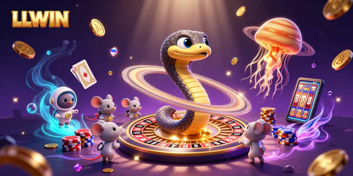 Experience the thrill of LLWIN with astronaut mice betting on a cosmic roulette wheel!