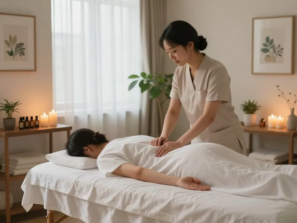 Experience the tranquility and relaxation of 인천출장안마 in a serene home spa setting.