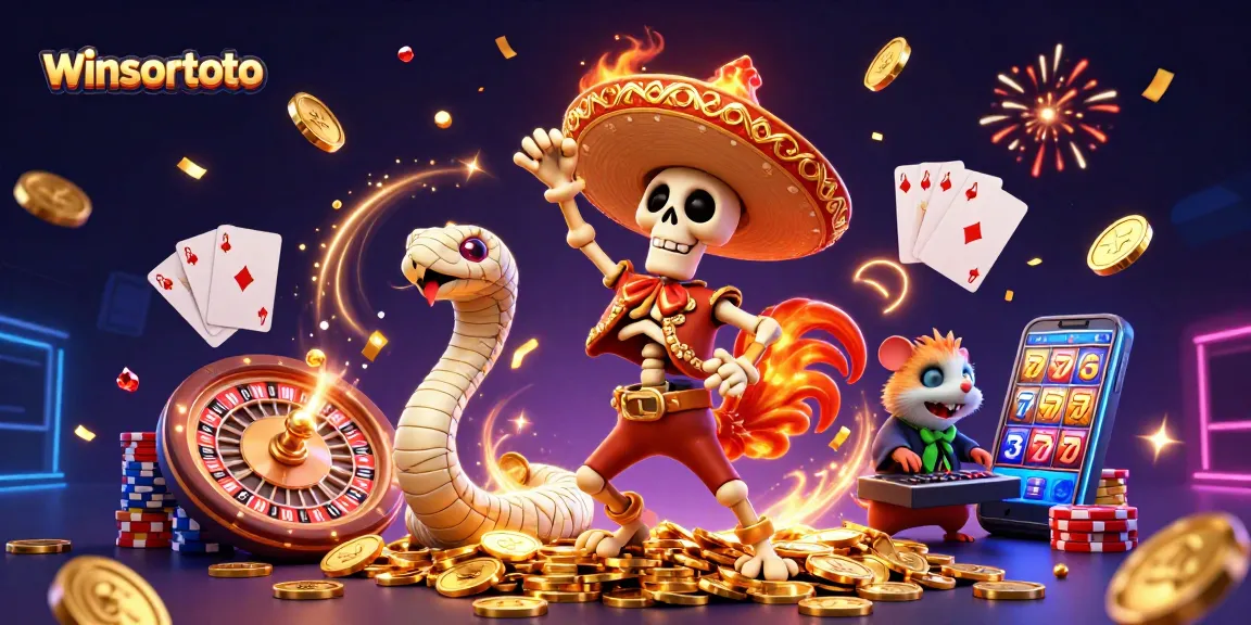 Menangkan jackpot di winsortoto dengan skeleton mariachi, ular mummy, dan hamster DJ energik.
