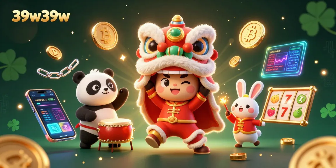 Experimente os cassino 39w39w com uma cena animada celebrando o Ano Novo Chinês e criptomoedas.