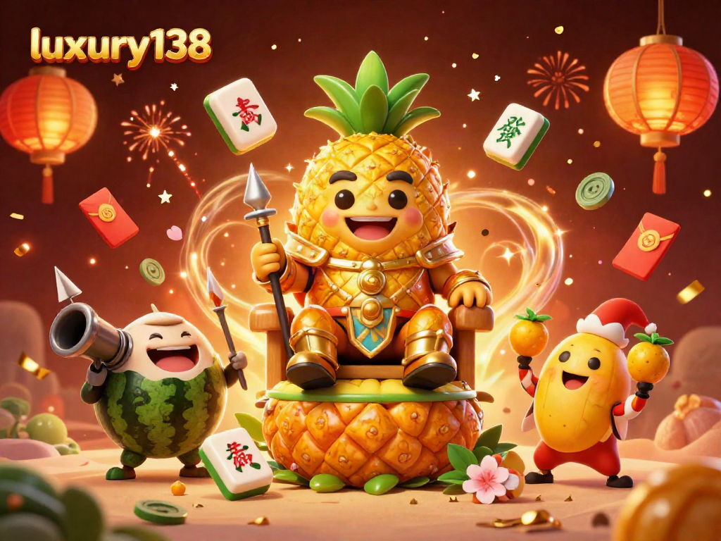 Permainan judi online luxury138 dengan kegembiraan mewah dan elemen menarik seperti ratu nanas dan pesta koin.