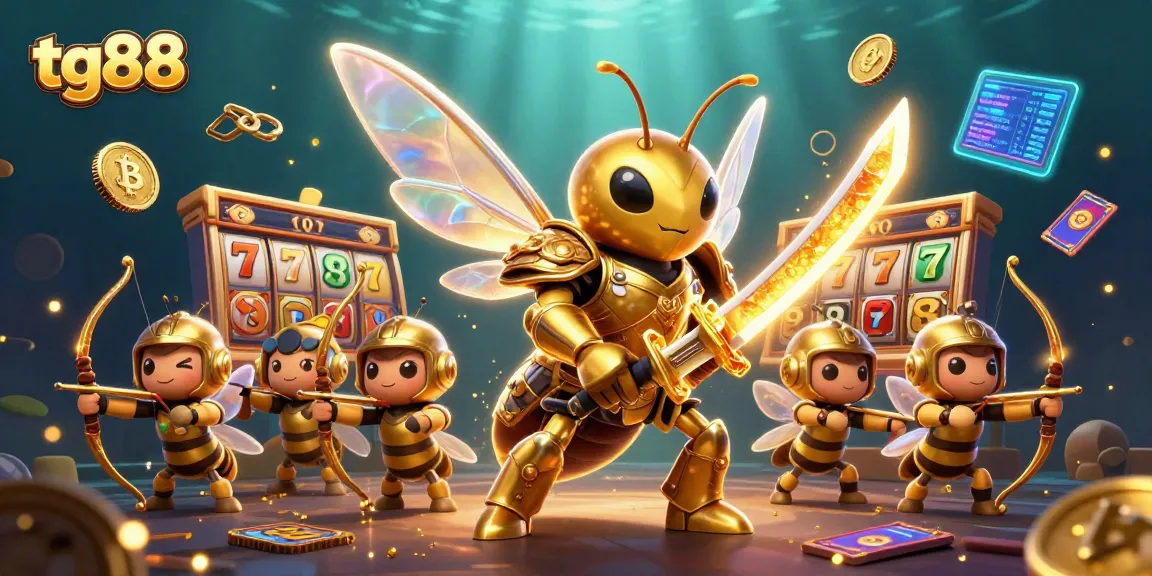 Spin and win at tg88 with vibrant, dynamic casino and crypto-themed 3D illustration showcasing engaging gameplay.