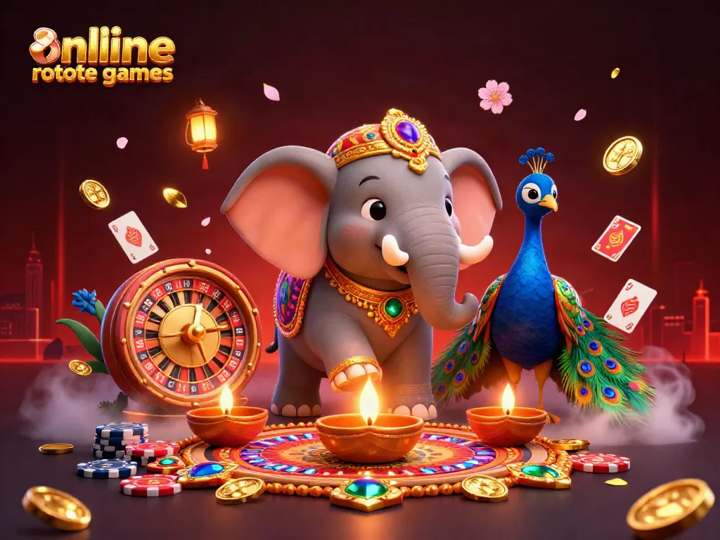 Experience thrilling online roulette games with vibrant 3D visuals of spinning wheels and casino elements.