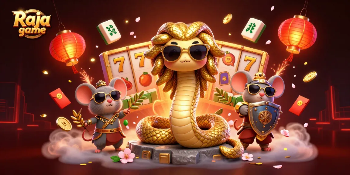 Join the thrilling adventure of Raja game with vibrant 3D characters and casino elements.