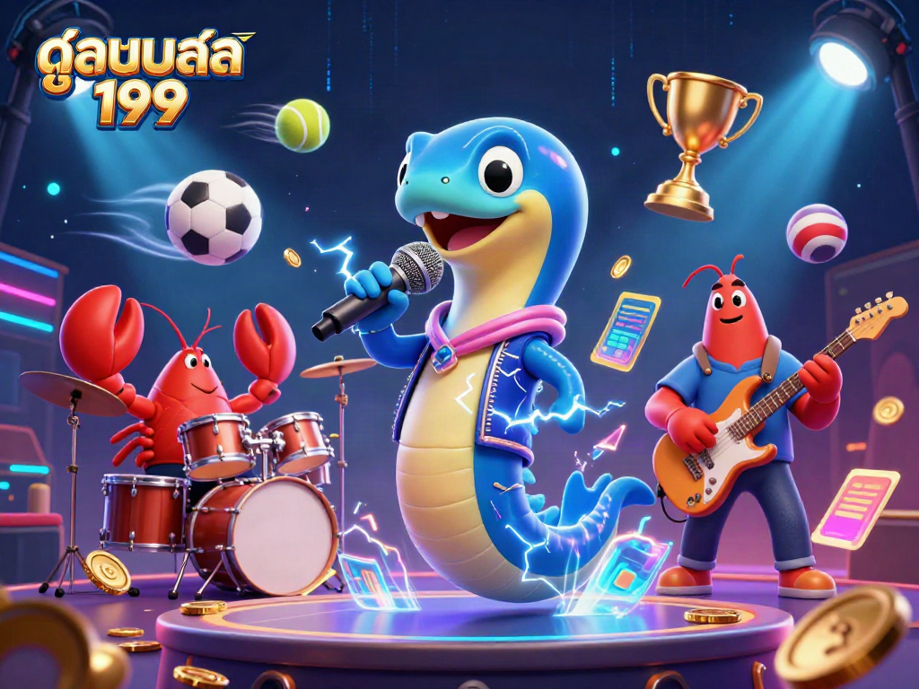 Experience thrilling sports betting action with ดูบอลสด 199 in a vibrant underwater casino scene featuring dynamic characters and elements.