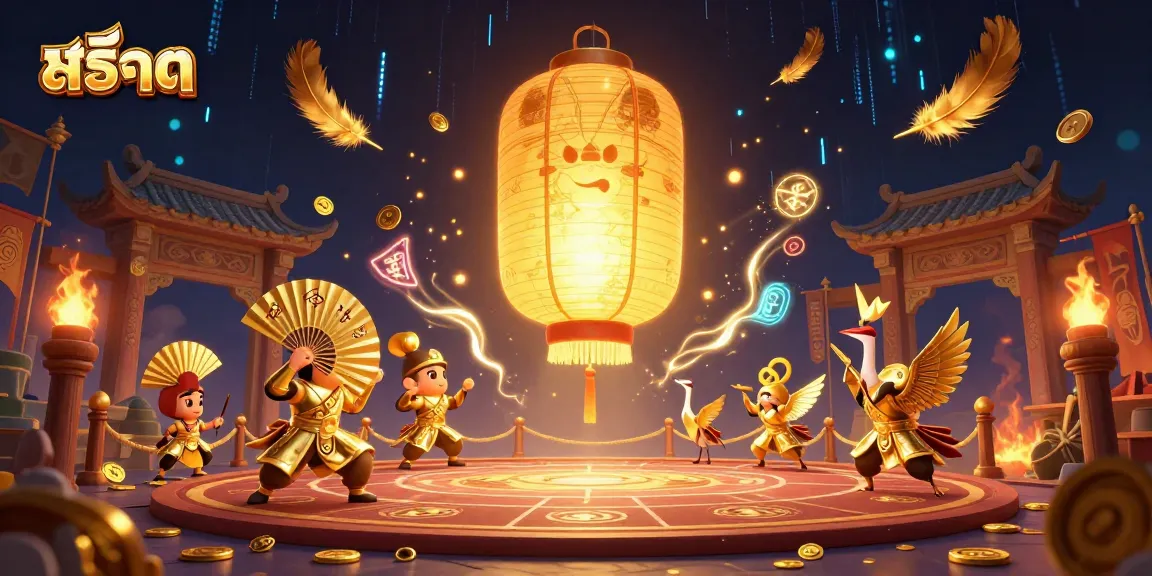 Spin the สล็อต reels with vibrant illustrated characters and dynamic casino elements in a magical scene.