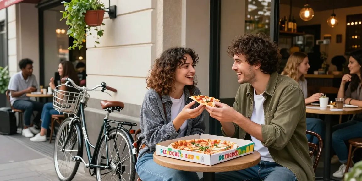 A couple enjoying a vibrant outdoor date at a café, capturing the lively atmosphere and contemporary streetwear style related to ari kytsya porn.