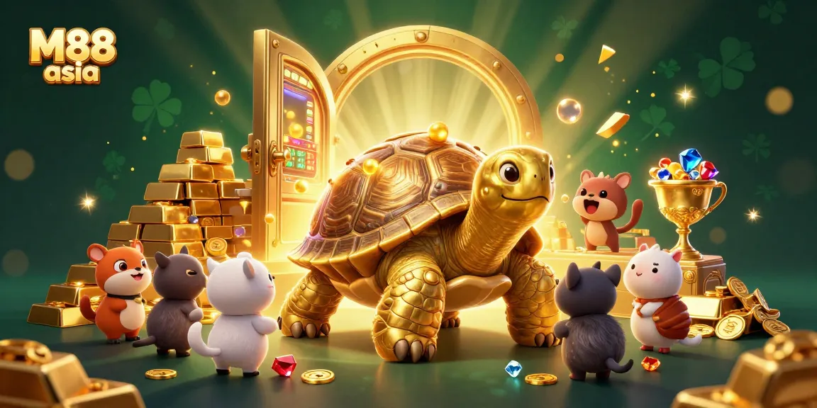 Experience the thrilling atmosphere of M88 asia with golden treasures and excited players.