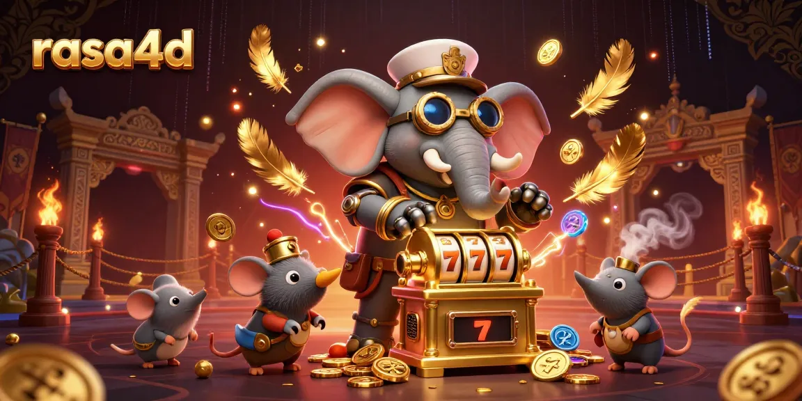 Menghadapi jackpot di slot emas dengan rasa4d, gajah steampunk dan burung mekanis.