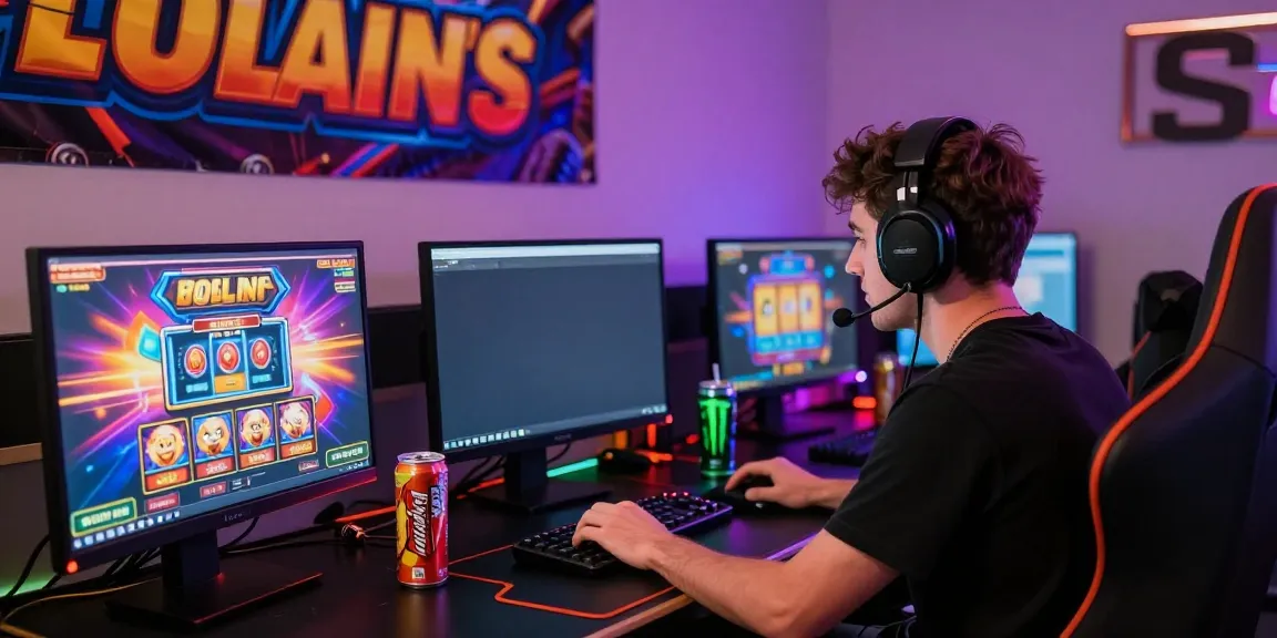Player engaging with an exciting slot game, showcasing vibrant graphics.