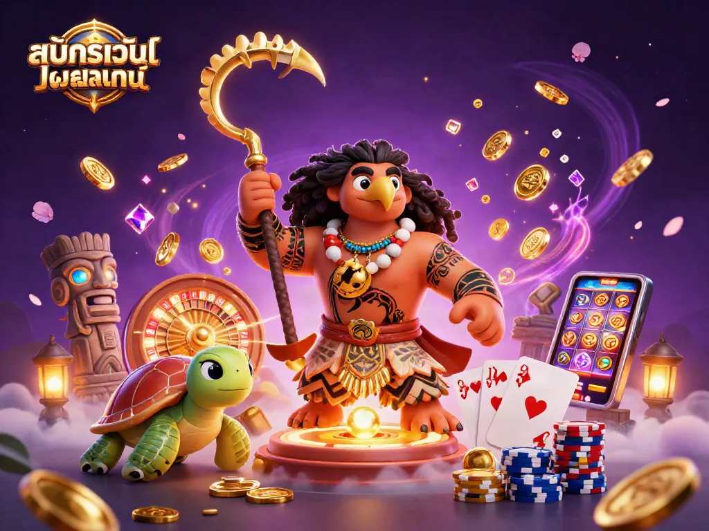 เล่นสมัครเว็บแทงบอลออนไลน์ ผ่านภาพ 3D นักรบฮาวาย พร้อมเหรียญทองและอัญมณีพุ่งออก
