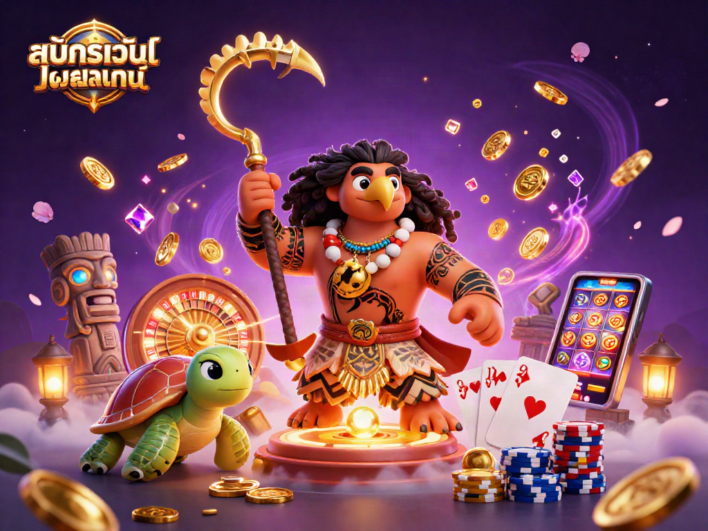 เล่นสมัครเว็บแทงบอลออนไลน์ ผ่านภาพ 3D นักรบฮาวาย พร้อมเหรียญทองและอัญมณีพุ่งออก