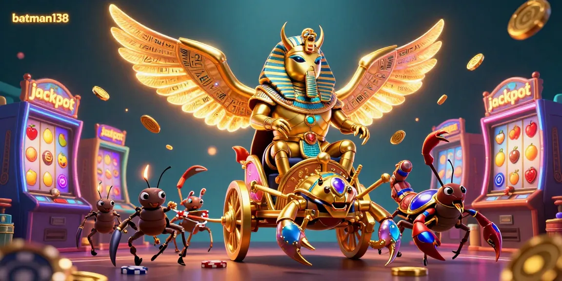 Spin and win with batman138 in a vibrant casino scene featuring dynamic slot machines and gold coins.