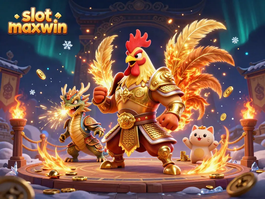 Menangkan jackpot slot maxwin dengan karakter ayam petarung dan naga yang berani di arena.