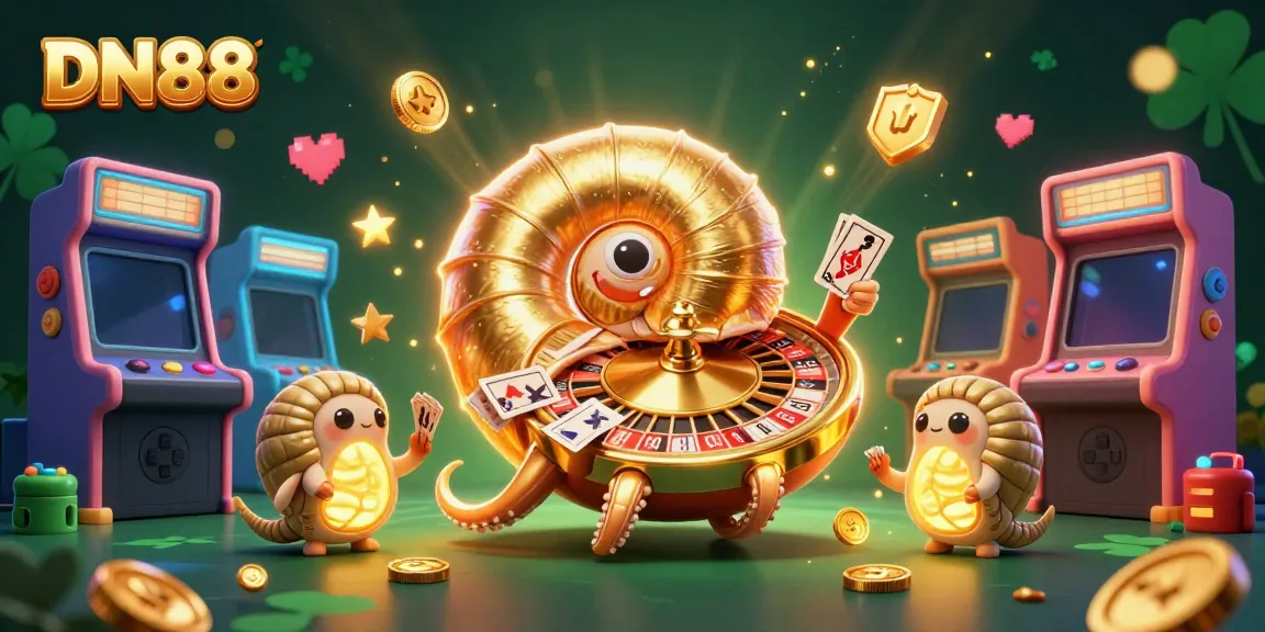 Experience exciting gaming with DN88's ancient nautilus and golden casino elements.
