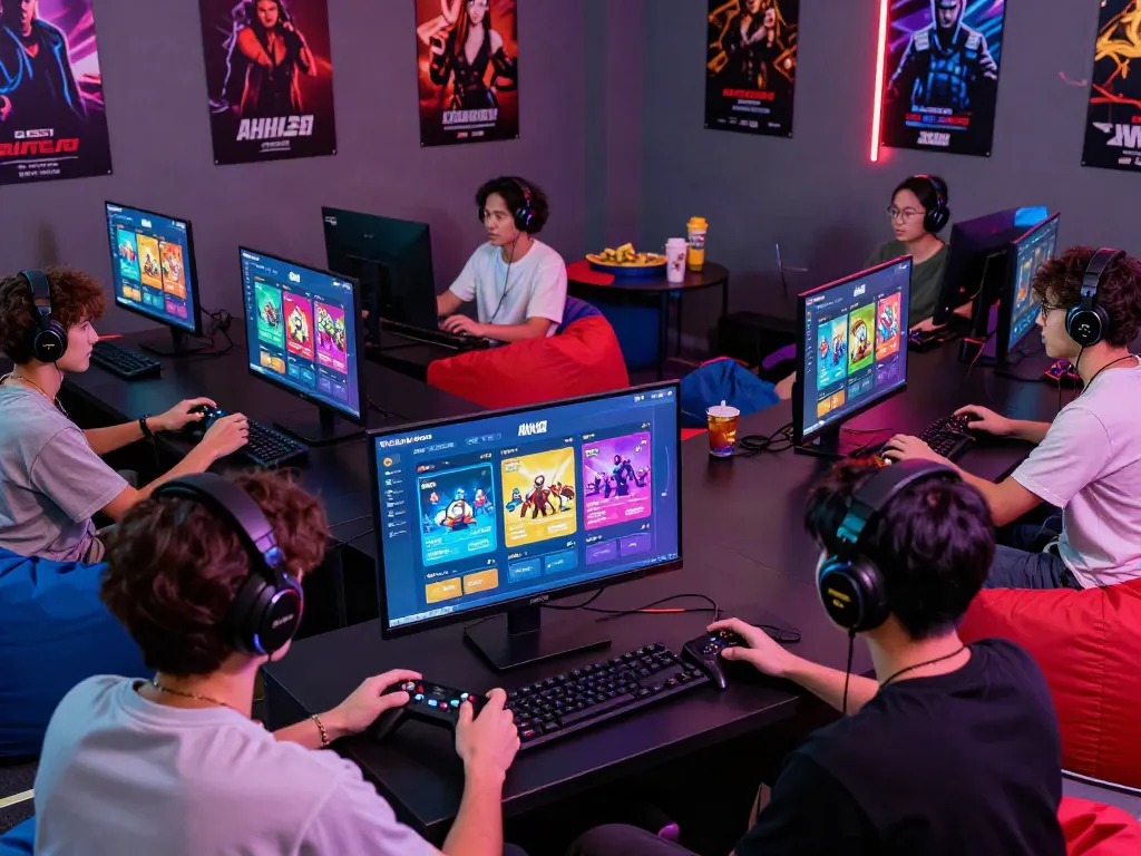 Exciting gaming atmosphere with players engaging on the ahha4d platform, showcasing vibrant interactions.