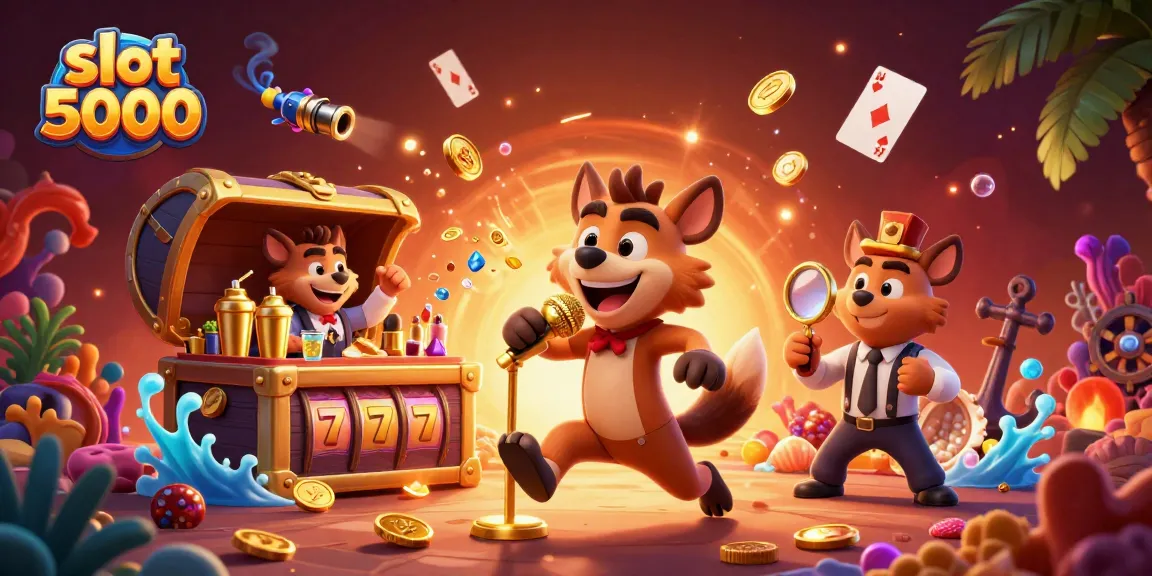 Menangkan slot 5000 dengan karakter lucu di klub kasino sambil menikmati emas dari peti harta karun