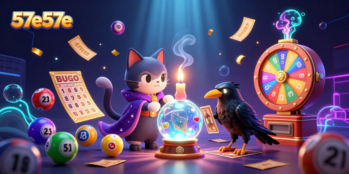 Experience thrilling lottery excitement with 57e57e through a mystical gaming scene.