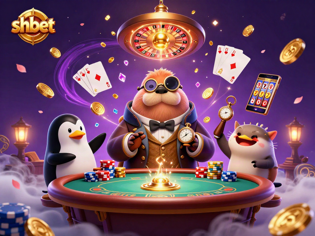 Join the excitement of shbet as the jolly walrus and friends play poker underwater, overflowing with fun!
