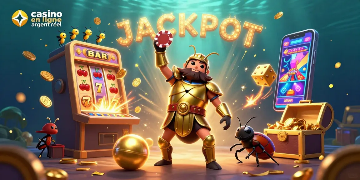 Jouez et gagnez avec un casino en ligne argent réel, mettant en vedette un scarabée Hercule champion.