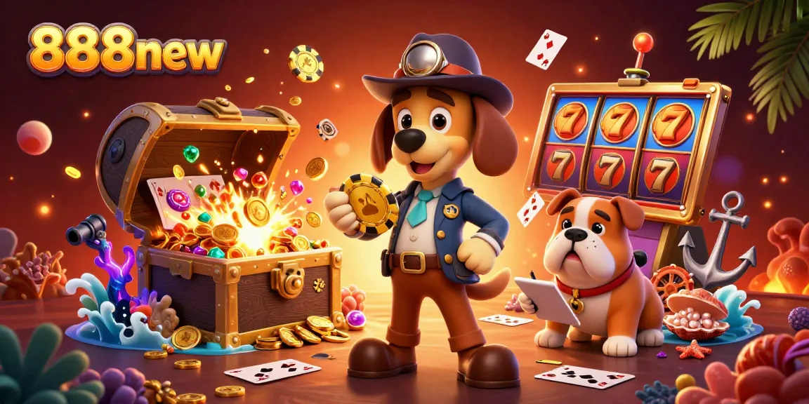 Engage with the thrilling world of 888new through vibrant characters and dynamic gaming elements.