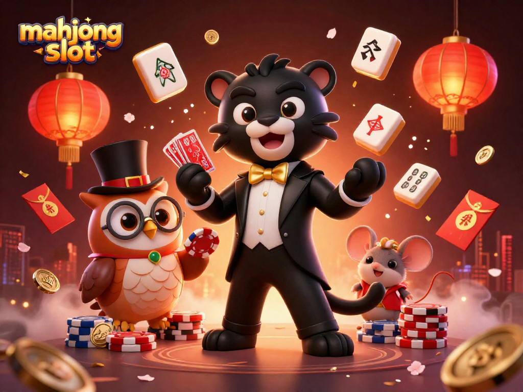 Engage with the mahjong slot experience featuring stylish characters, vibrant casino elements, and dynamic visuals.