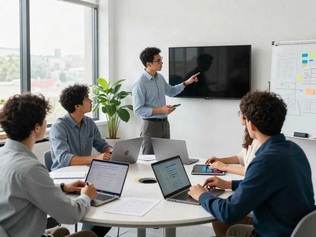 Team collaborating in a modern office, illustrating the concept of "continue reading this" for business insights.