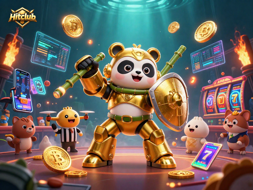 Hitclub combines excitement with strategy in this dynamic casino arena scene.