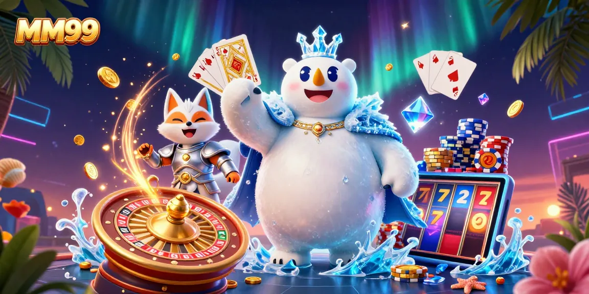 Play exciting MM99 games with an immersive 3D casino scene and dynamic elements.