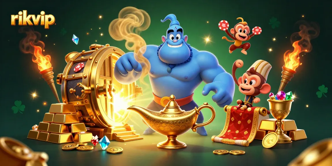 Experience excitement with rikvip as a genie brings riches and the magic of casino games alive.