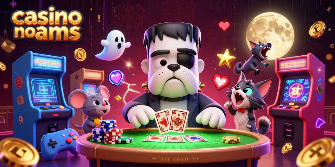 Gestisci il tuo gioco nei migliori casino non aams con un bulldog di Frankenstein che distribuisce carte.