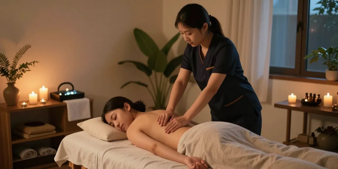 Experience 용인출장마사지 in a peaceful home massage setting with a professional therapist.