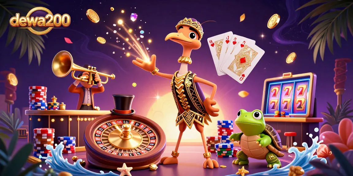 Menangkan jackpot dengan dewa200 dalam ilustrasi kasino 3D yang luar biasa.
