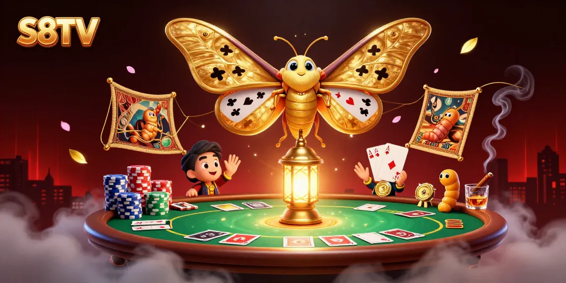 Experience S8TV with dynamic poker action and 3D casino thrills in a vibrant illustration.